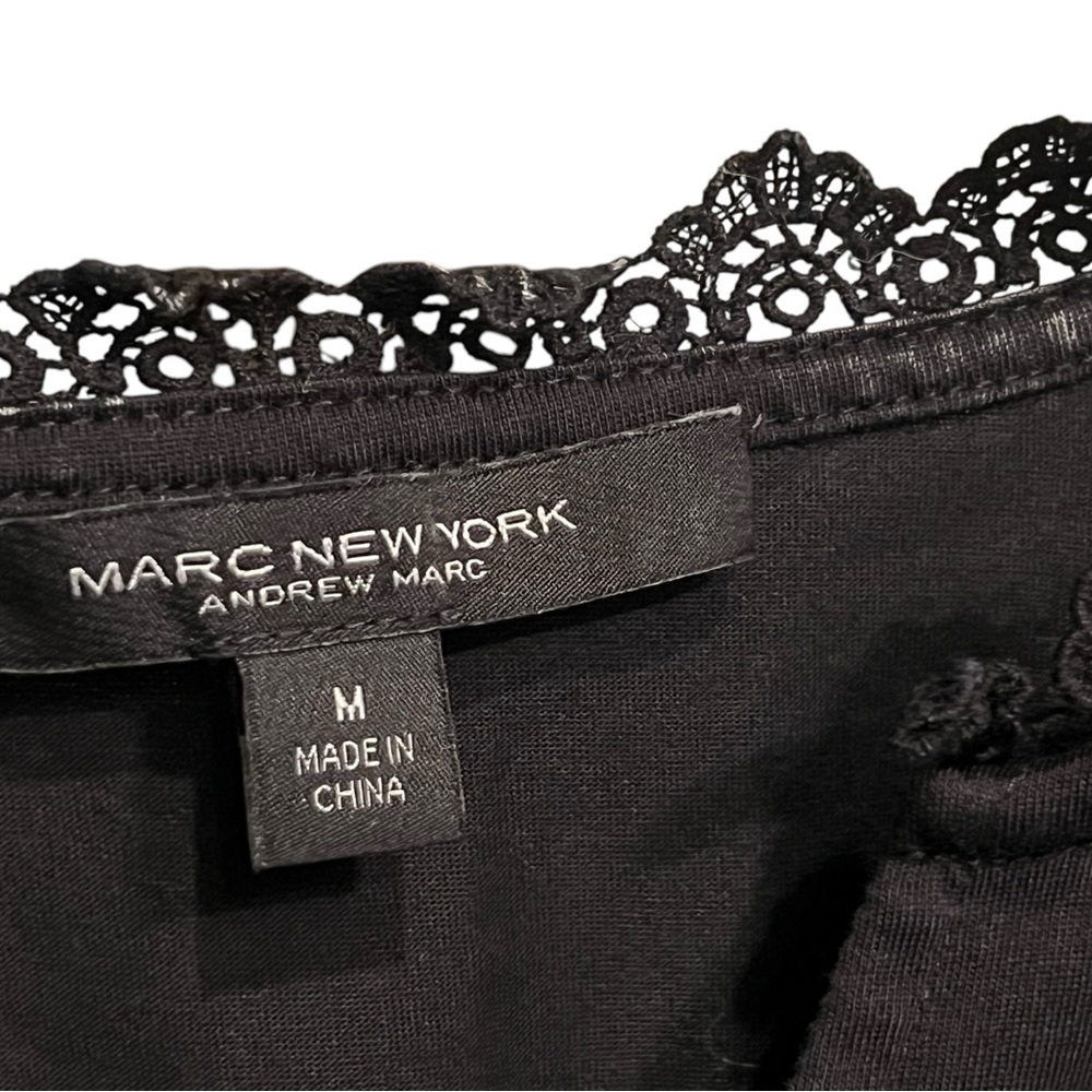 Black Ruffled Sleeve Top - Picture 4 of 11